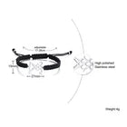 Men’s Lucifer Sigil Bracelet – Adjustable Black Braided Rope Occult Symbol Cuff