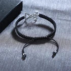 Men’s Lucifer Sigil Bracelet – Adjustable Black Braided Rope Occult Symbol Cuff