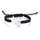 Men’s Lucifer Sigil Bracelet – Adjustable Black Braided Rope Occult Symbol Cuff