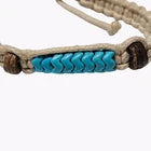 2-Piece Unisex Friendship Bracelet Set – Braided Leather-Look & Woven Beaded Bracelets