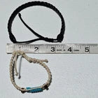 2-Piece Unisex Friendship Bracelet Set – Braided Leather-Look & Woven Beaded Bracelets