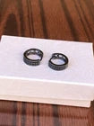 925 Sterling Silver Black Onyx Huggie Hoop Earrings – 13mm Unisex Jewellery