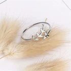 925 Sterling Silver Olive Leaf Open Ring – Adjustable Botanical Jewellery for Women
