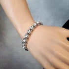 Chico’s Silver-Tone Clear Crystal Bracelet – Magnetic Statement Jewellery for Women