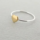 925 Sterling Silver Heart Ring with 14K Gold-Plated Detail – Minimalist Jewellery for Women