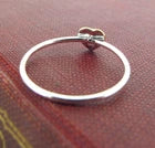 925 Sterling Silver Heart Ring with 14K Gold-Plated Detail – Minimalist Jewellery for Women