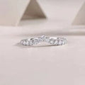 Charmsolo Moissanite Crown Band Ring – Chevron Wedding & Stackable Ring for Women