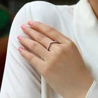 Charmsolo Moissanite Crown Band Ring – Chevron Wedding & Stackable Ring for Women