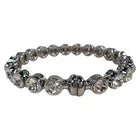 Chico’s Silver-Tone Clear Crystal Bracelet – Magnetic Statement Jewellery for Women