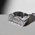 Personalised Chunky Name Ring – Custom Stainless Steel Statement Ring in Gold or Silver
