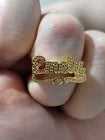 Personalised Chunky Name Ring – Custom Stainless Steel Statement Ring in Gold or Silver