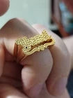 Personalised Chunky Name Ring – Custom Stainless Steel Statement Ring in Gold or Silver