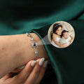 Personalised Heart Photo Projection Bracelet – Custom Picture Gift for Mum