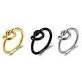 Women’s Stainless Steel Love Knot Ring – Promise & Friendship Band, Sizes 4–10