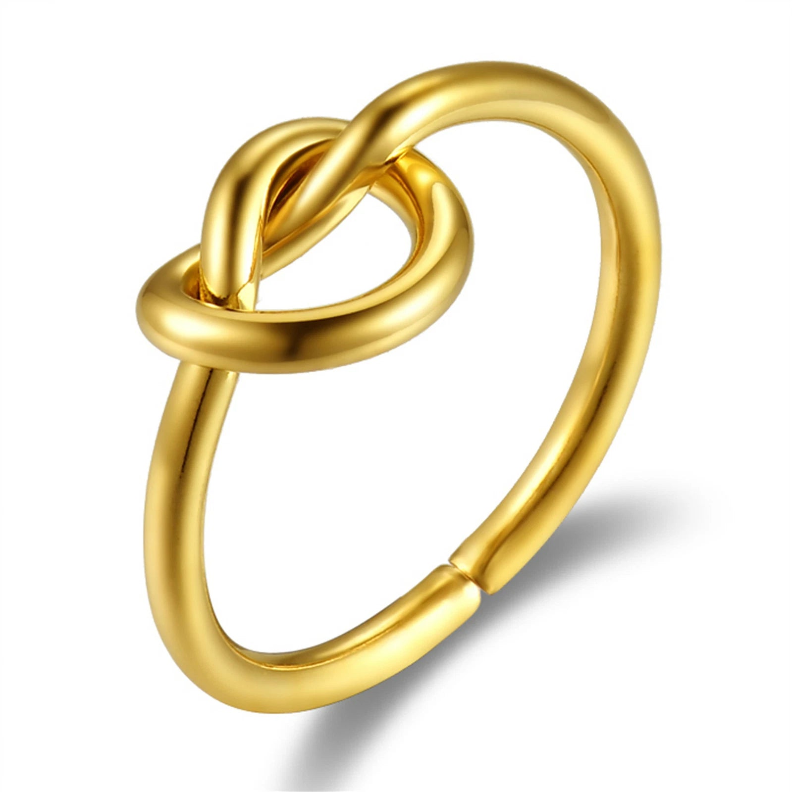 Women’s Stainless Steel Love Knot Ring – Promise & Friendship Band, Sizes 4–10