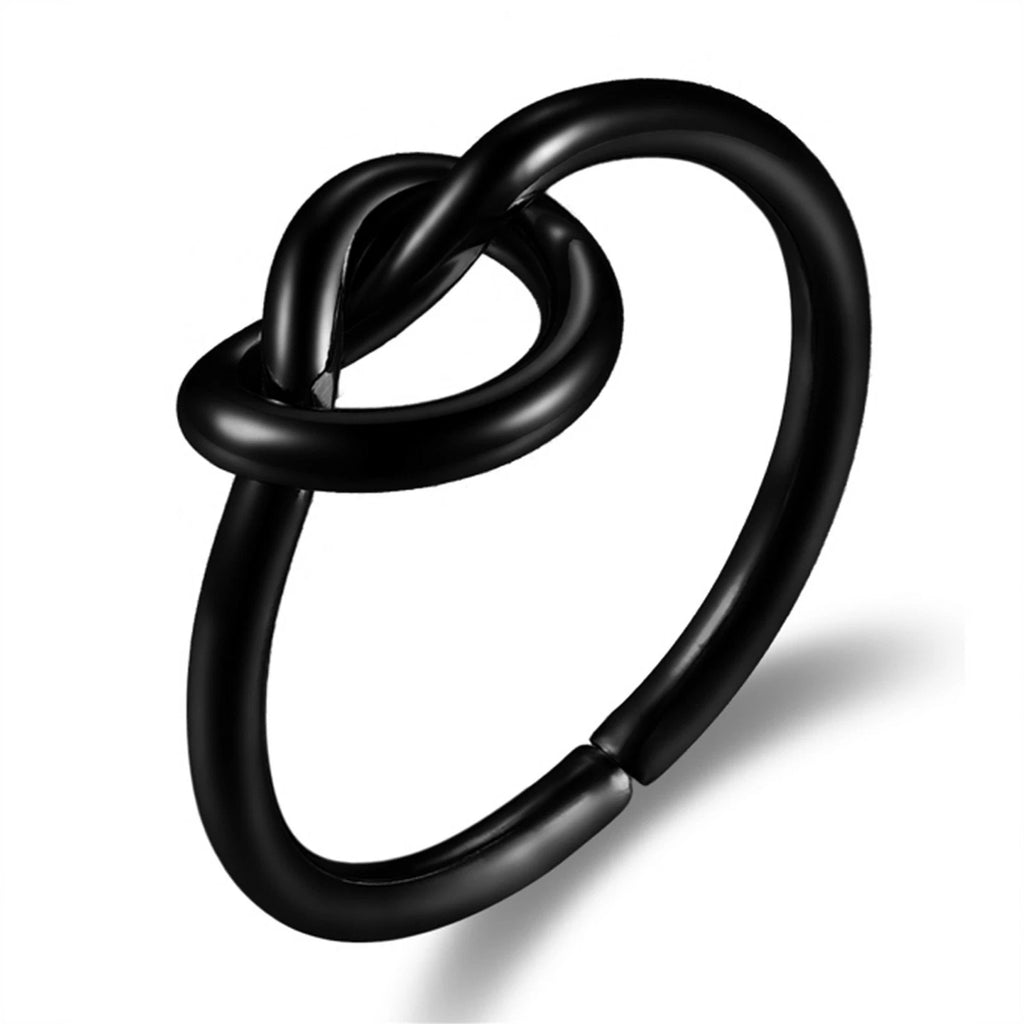 Women’s Stainless Steel Love Knot Ring – Promise & Friendship Band, Sizes 4–10