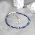 Minimalist Sapphire Bead Bracelet for Women – 2mm Blue Gemstone Jewellery