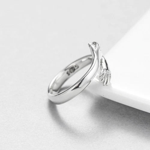 925 Sterling Silver Hug Ring for Women – Adjustable Couple Promise Ring Gift