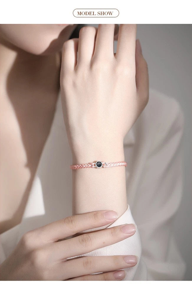 Personalised Photo Projection Bracelet – Custom Picture Braided Bracelet Gift