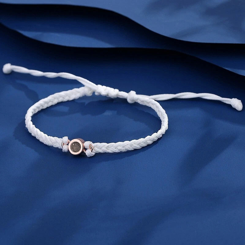 Personalised Photo Projection Bracelet – Custom Picture Braided Bracelet Gift