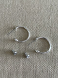 Origami Owl ER2001 Silver-Tone Customisable Hoop Earrings – New