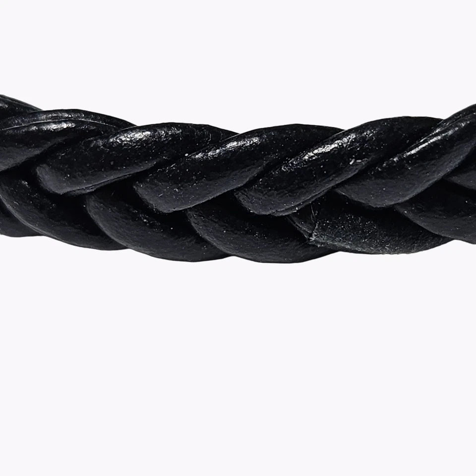 2-Piece Unisex Friendship Bracelet Set – Braided Leather-Look & Woven Beaded Bracelets
