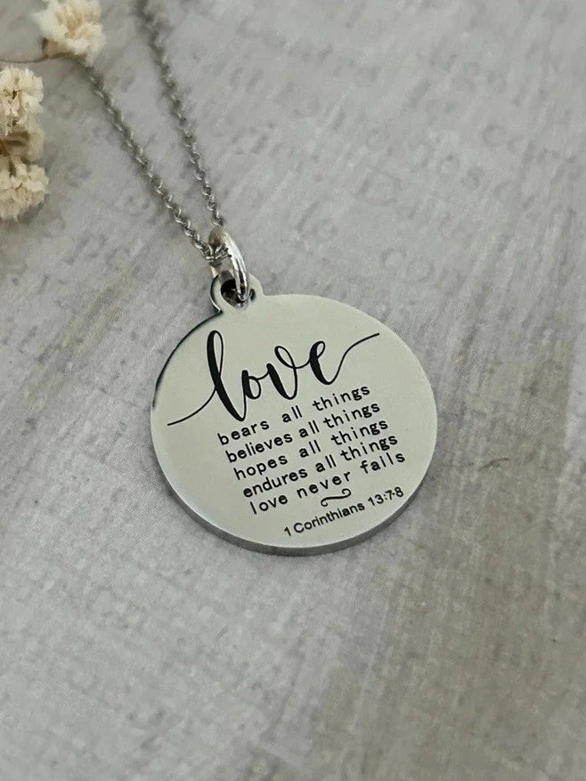 Personalised Engraved Disc Necklace – Custom Name, Initial, Date or Message Pendant
