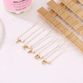 Personalised Tiny Heart Initial Necklace – Dainty Letter Choker in Gold or Silver