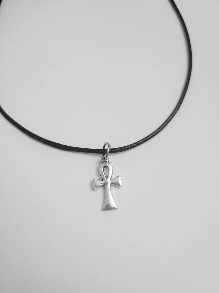 Adjustable Faux Leather Cord Choker Necklace – Choose Your Charm