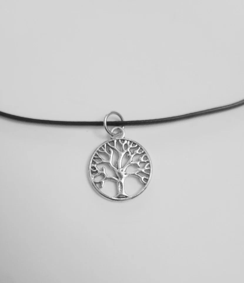 Adjustable Faux Leather Cord Choker Necklace – Choose Your Charm