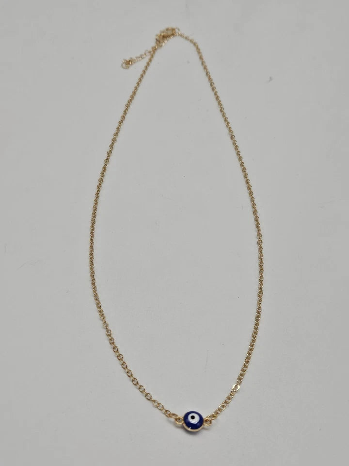 Evil Eye Choker Necklace for Women – Gold or Silver Plated Minimalist Jewellery