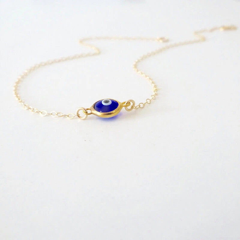 Evil Eye Choker Necklace for Women – Gold or Silver Plated Minimalist Jewellery