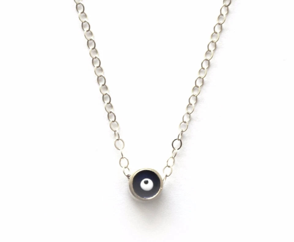 Evil Eye Choker Necklace for Women – Gold or Silver Plated Minimalist Jewellery