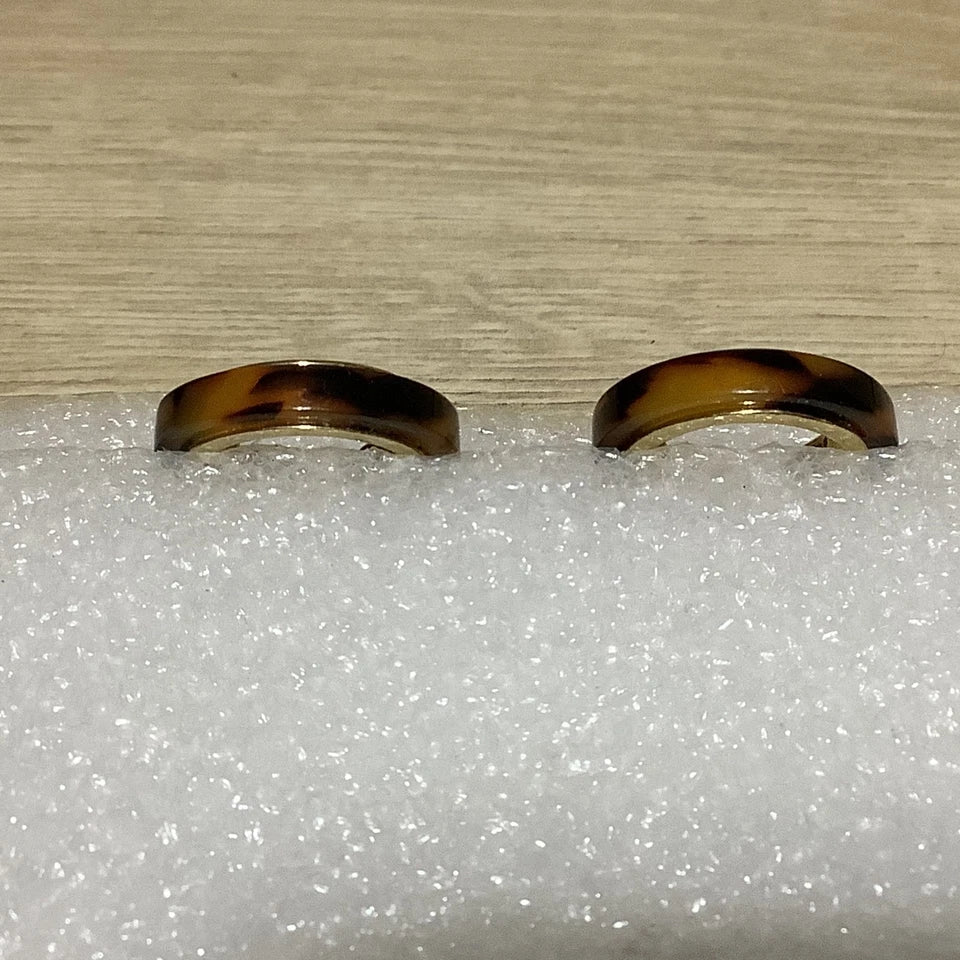 Monet Tortoiseshell Hoop Clip-On Earrings – Gold-Tone Acrylic Resin Jewellery