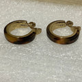 Monet Tortoiseshell Hoop Clip-On Earrings – Gold-Tone Acrylic Resin Jewellery