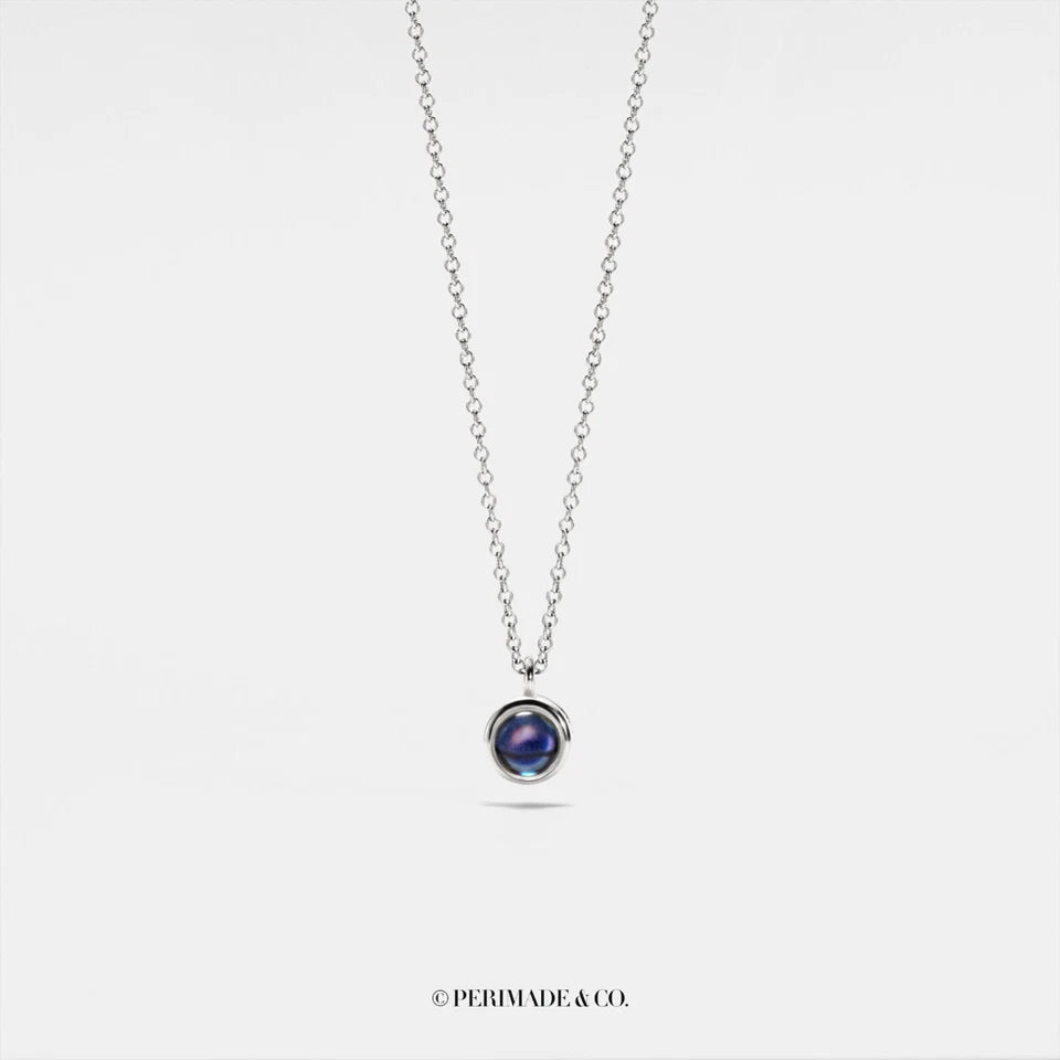 Personalised Photo Projection Necklace – 925 Sterling Silver Memorial Pendant
